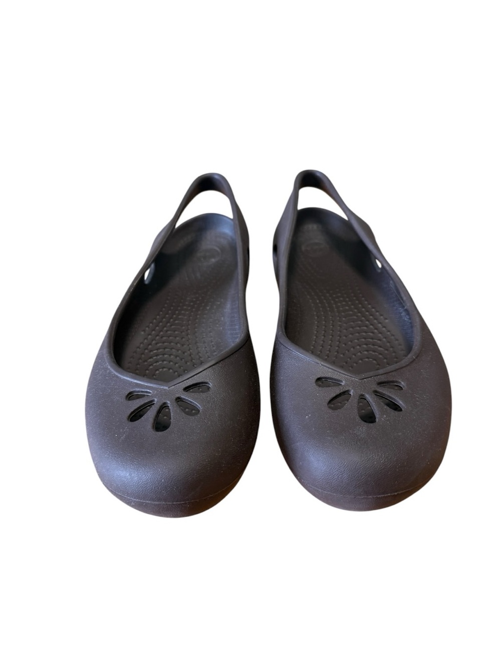 Crocs Kadee Slingback Slip On Ballet Flats Comfort Shoes Brown Womens Size 10